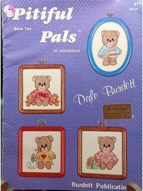 Pitiful Pals Book Two Cross-Stitch Pattern Book By Dale Burdett - 1980s Miniatur